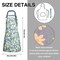 3 Pack Floral Aprons with Pocket, Blooming Womens Aprons Waterproof Adjustable Cooking Aprons for Kitchen Gardening and Salon